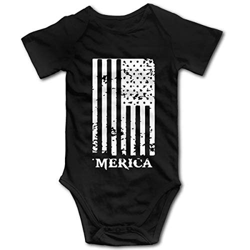 OASCUVER Flag of Merica Baby Boys' and Girl's Bodysuits Infant Romper Jumpsuit Short-Sleeve Toddler