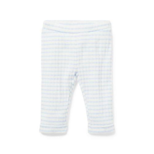Newborn Peek-A-Blue Stripe Baby Ribbed Striped Pant by Janie and Jack
