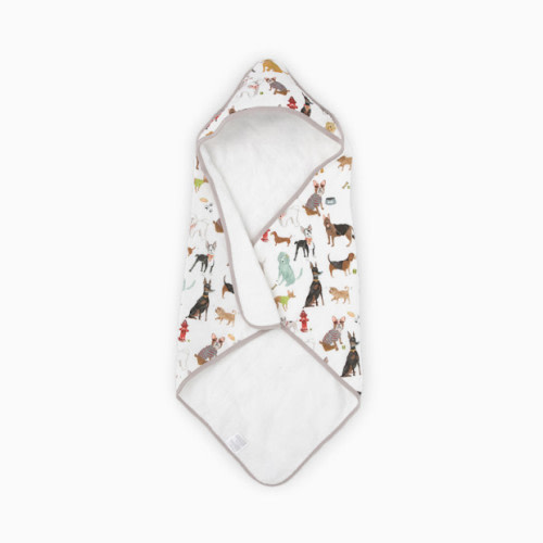 Cotton Muslin & Terry Infant Hooded Towel - Woof