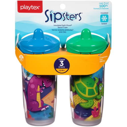 Playtex Baby Sipsters Spill-Proof Kids Spout Cups, Pack of 2. Stage 3 - Walmart.ca
