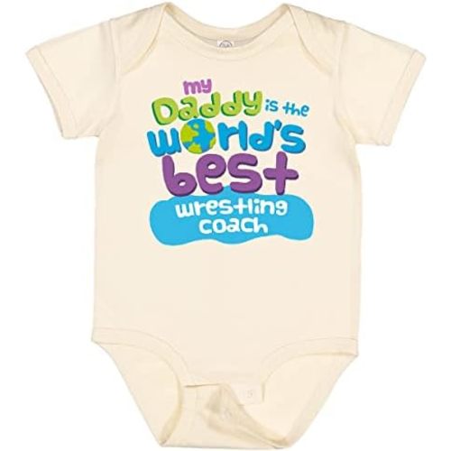 inktastic Daddy Is Worlds Best Wrestling Coach Baby Bodysuit