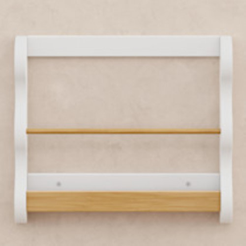 babyletto Lido Wave Book Rack - White/Honey