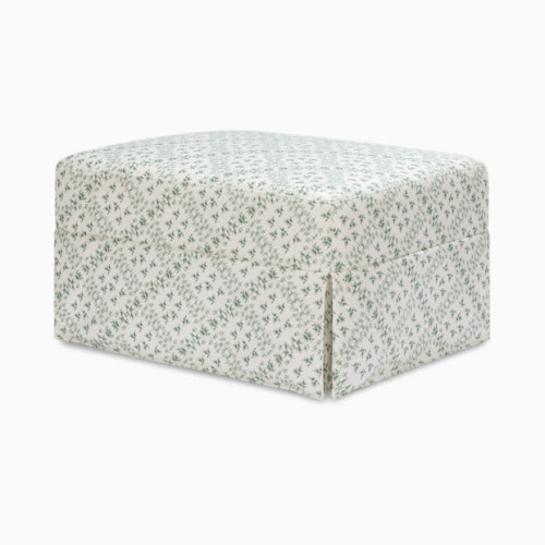 Sarah Flint x Namesake Crawford Gliding Ottoman - Green Lattice Performance Eco-Weave