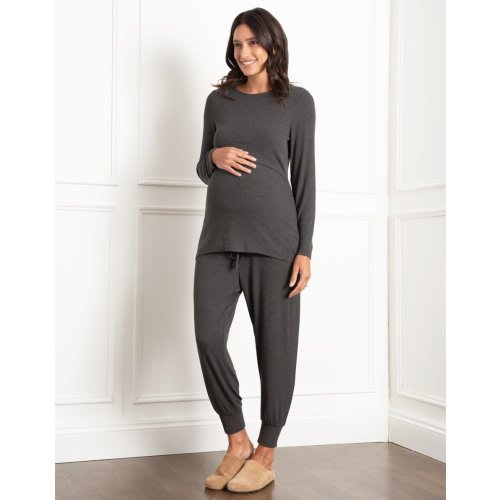 Long Sleeve Ribbed Maternity & Nursing Pyjama Set | Seraphine