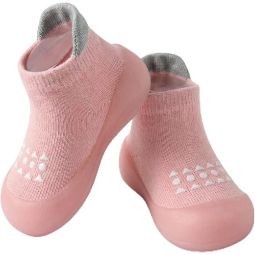 Hstyle Baby Sock Shoes Toddler Walking Shoes Infant Non-Slip Slippers Soft Rubber Sole Sneakers for Baby Boys Girls