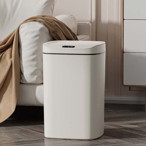 Smart Sensor Trash Can, Odor-Proof Kitchen Trash Can & Bathroom Garbage Bin with Lid, Auto-Open Small Trash Can for Home Office Bedroom Living Room, White - Xuniizn