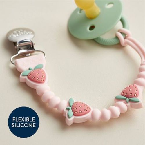Itzy Ritzy Beaded Pacifier Clip - Universal Fit, Silicone Holder