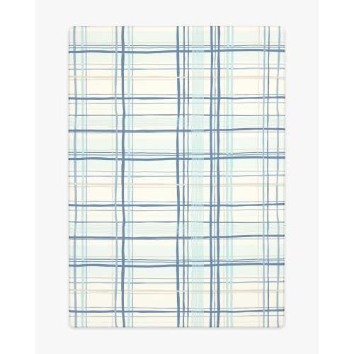 Storytime Plaid Denim Blue Play Mat | Ruggable