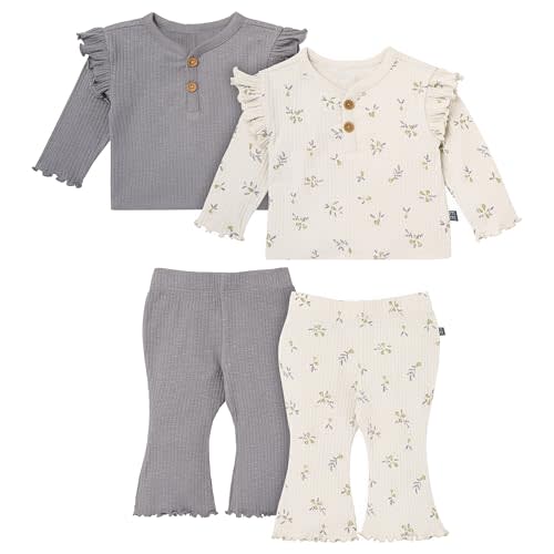 Modern Moments by Gerber Baby 4-pack Henley Top and Pants Set