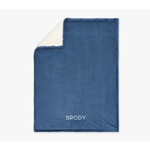Sherpa-Backed Chamois Baby Blanket