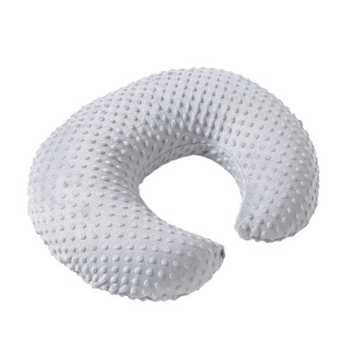 Nursing Pillow and Positioner with Cover for Breastfeeding and Bottle Feeding, Propping Baby, Tummy Time, Baby Sitting Support, Awake-Time Support (Grey, 22" x 17.7" x 5.9")