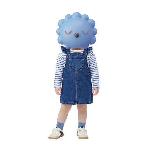 RUFFLE DENIM PINAFORE DRESS AND SHORTS - Mid-blue | ZARA United States