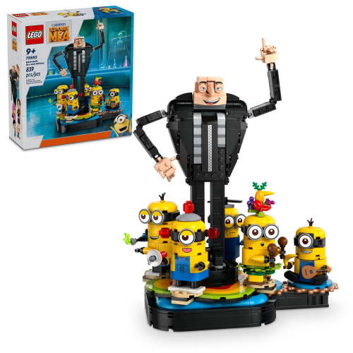 LEGO Despicable Me 4 Brick-Built Gru and Minions Building Set, Minions Toy for Kids, Birthday Gift for Boys and Girls, 75582