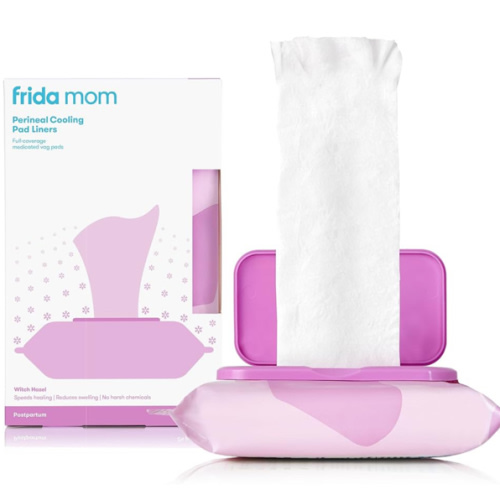Perineal Medicated Witch Hazel Full-Length Cooling Pad Liners for Postpartum Care by Frida Mom | Speeds Healing and Reduces Swelling for Perineal Area | 24-Count