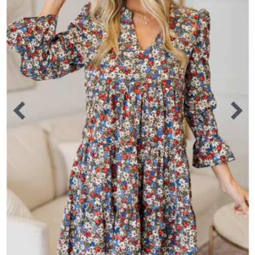 NURSING COLLECTION: In Your Happy Place Rust Ditsy Floral Dress