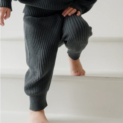 Chunky Knit Pants - Stormy l Pine Kids & Co – Pine Kids Co
