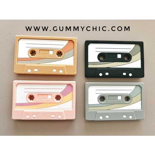 Cassette Tape Silicone Baby Teether: Retro 80s Nostalgia Gift