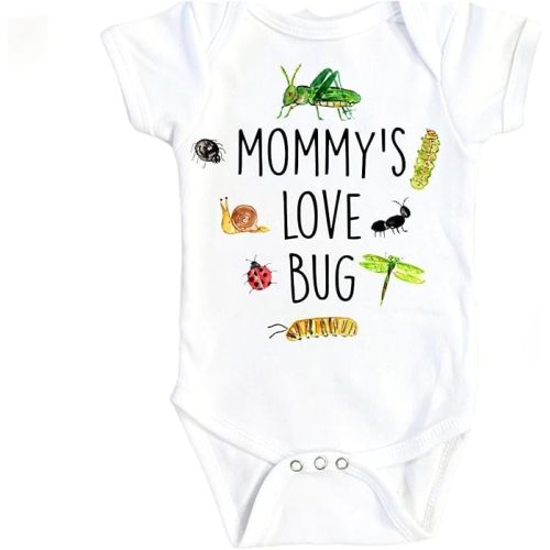 NOFO VIBES Bug Mommy Love - Baby Boy Girl Clothes Infant Bodysuit Funny Cute Newborn