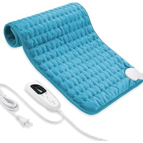 33"X17" Electric Heating pad with 6 Heat Settings, Auto Shut Off, Blue Dry Electric Heating for Back Neck Knee Arms Legs Shoulder Heat Pads for Christmas Birthday Father's Day Mother's Day