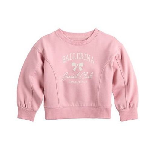 Baby & Toddler Girls Jumping Beans® Ballerina Social Club Graphic Crew Sweatshirt
