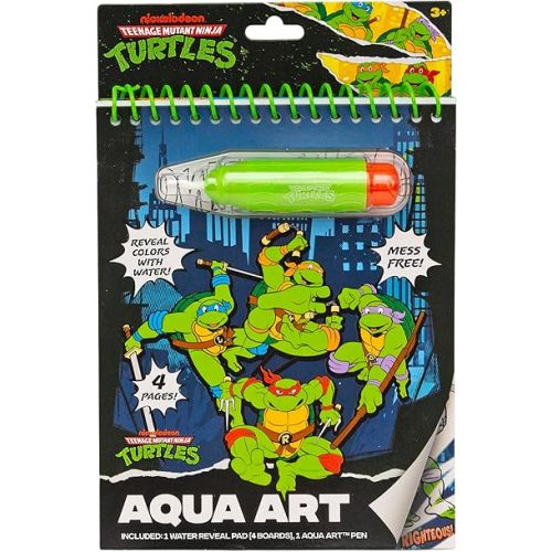 Teenage Mutant Ninja Turtles® Aqua Art, Great Kids Ninja Turtles Toys, TMNT Mess Free Coloring for Toddlers Paint with Water Books for Kids, Toddler Car Activities & Travel Toys, Water Painting Book