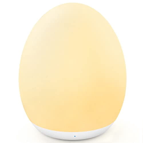 Night Light for Kids, Baby Egg Light for Nursery, 7 Colors Changing & Stepless Dimming, Soft Silicone Touch Night Lamp with 1 Hour Timer, Rechargeable Nursery Night for Breastfeeding
