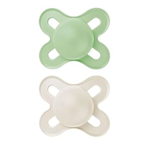 MAM Original Start Matte Baby Pacifiers 0-3 Mths, BPA-Free Skin Soft Silicone Nipple, Developed with Medical Experts Specially for Smaller Newborn Mouths, Easy to Clean, 2 Pk with Sterilizer Case