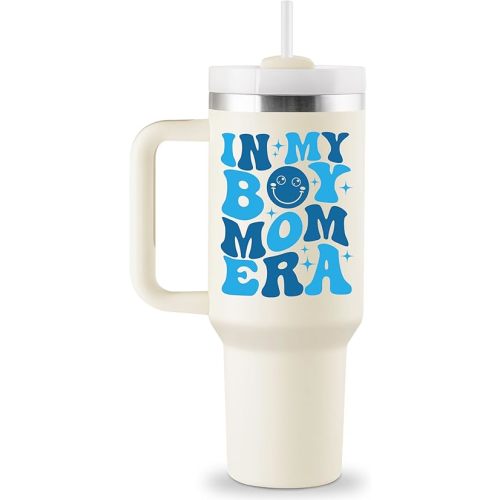 Boy Mom Gifts for New Mom - First Mothers Day Gifts for New Moms, Boy Mama, Pregnant Mother, Expecting Mommy, First Time Moms To Be, Mommy To Be - 40oz Travel Cup Insulated Tumbler with Lid & Straw
