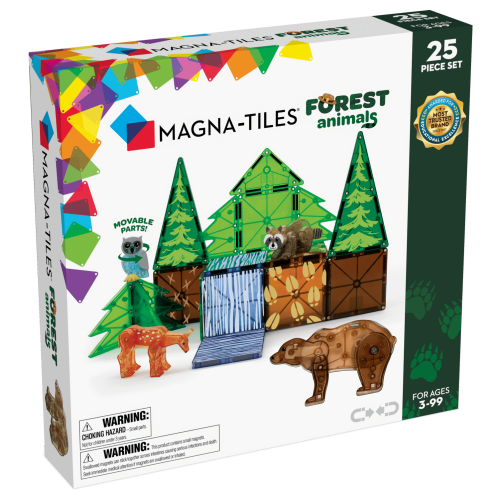MAGNA-TILES Forest Animals 25-Piece Magnetic Construction Set, The ORIGINAL Magnetic Building Brand