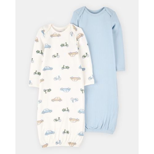 Baby Boy 2-Pack PurelySoft Sleeper Gowns - Blue | Carter's