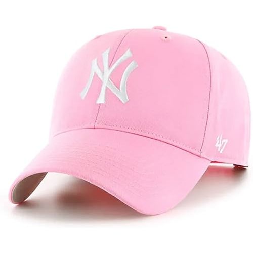 47 New York Yankees Hat Toddler Boys Girls (1-4 Years) MVP Adjustable Baseball Cap, Rose Pink, One Size