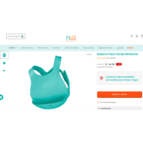 Babero Flexi Verde Minikoioi