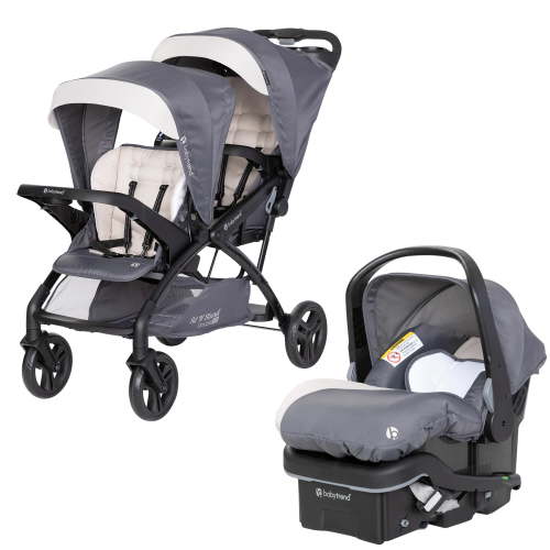 Baby Trend Double Stroller w/ Infant Car Seat, Sit N' Stand & EZ-Lift Plus, Magnolia, Travel System