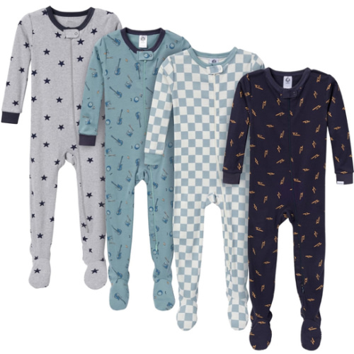 Gerber baby-boys Baby-boys 4-pack Footed Pajamas