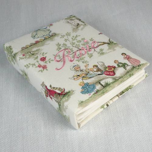 Personalized Baby Photo Album for 4x6 Photo Prints: Nursery Rhyme Toile Keepsake