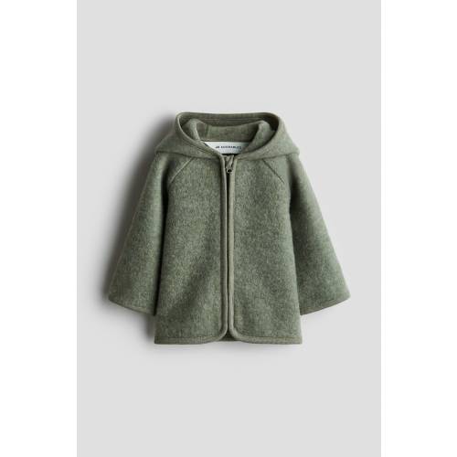 WOOL-BLEND FLEECE CARDIGAN