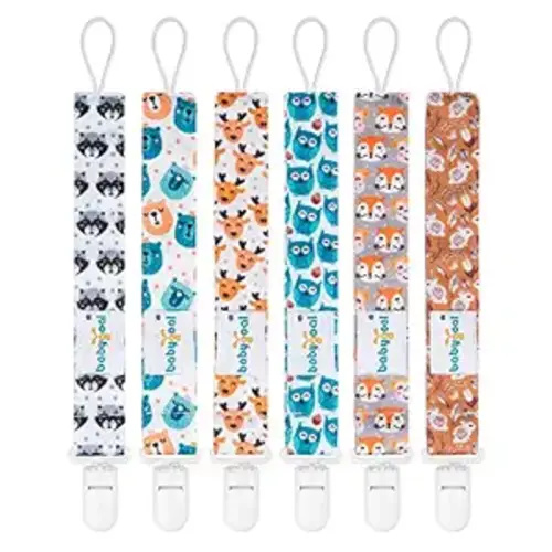 babygoal Animal Pacifier Clips, 6 Pack Pacifier Holder Fits for Most Baby Boys and Girls Pacifier Styles