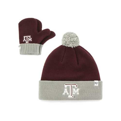 47 Texas A&M Aggies MAROON Bam Bam Knit Set Baby Knit Hat - 48012487