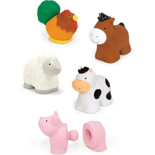 Melissa & Doug Pop Blocs Farm Animals Educational Baby Toy - 10 Linkable Pieces