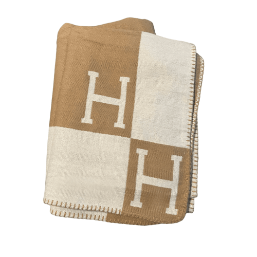 H Monogram Cashmere Wool Throw Blanket • Leather Leather Furniture Gallery : Leather Leather Furniture Gallery