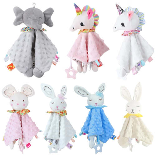 Soft Baby Comforter with Tags & Teether