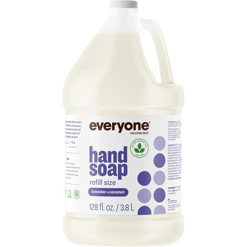 Everyone Liquid Hand Soap Refill, 1 Gallon, Lavender and Coconut, made with Essential Oils for kitchen and bathroom