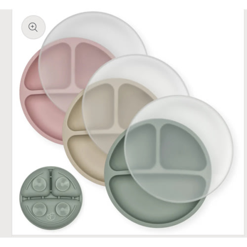 Suction Plates with Lids - Hippypotamus