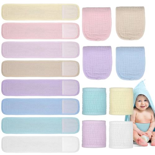 Vabean 8 Pcs Baby Infant Umbilical Cord Comfort Adjustable Cotton Belly Band for Protection, Baby Gifts for 0 To12 Months (Simple)