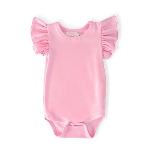 Bubblegum Pink S/S Flutter Bodysuit