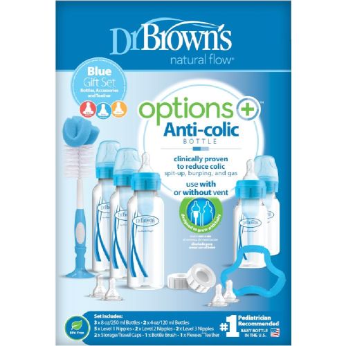 Dr Browns Options+ Bottle Narrow Neck Gift Set Blue