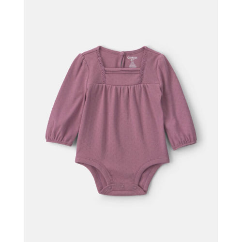 Baby Girl Long-Sleeve Fashion Bodysuit - Purple - OshKosh B'gosh | Carter's