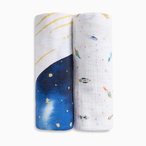Aden + Anais Organic Cotton Muslin Swaddle Blanket (2 Pack) - Space Orbit