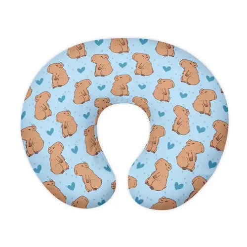 Capybara Pillow Cover Girls Baby, Cute Breastfeeding Pillow Cover for Baby, Snug Fits Newborn Nursing Pillow Case, Super Soft Breathable