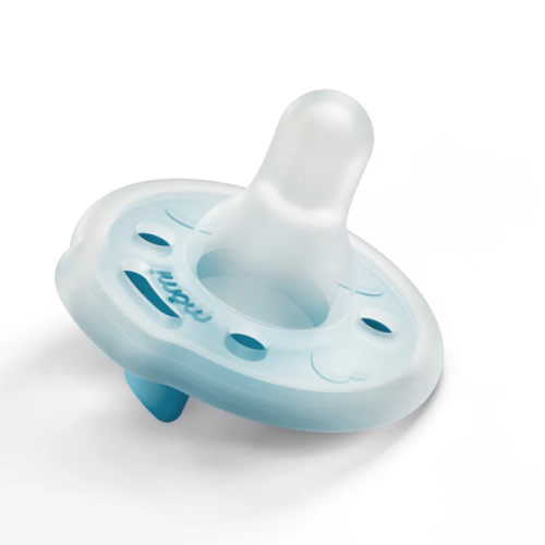 single babypace® breast‑like pacifier in lagoon | mōmi